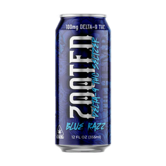 ZOOTED Seltzer 100mg Delta-9 THC Blue Razz-1