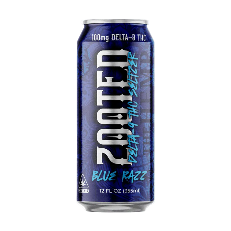 ZOOTED Seltzer 100mg Delta-9 THC Blue Razz-1